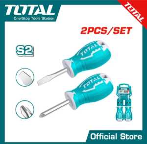 2pcs Obeng set screwdriver set S2/Batang bundar TOTAL THTS20206 Obeng Set 2 pcs