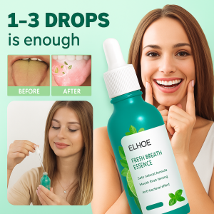 Fresh Breath Oral Care Essence Bad Breath Eliminator Mouth Smell Removing Drops Mint Flavor Oral Cleaning Care Essence