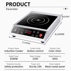 Kingkong Commercial induction cooker 3500/5000W high power household stainless steel induction cooker stir fry super energy saving with timing function