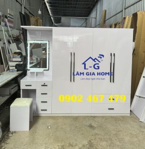 Tủ nhựa kèm bàn trang điểm mẫu mới trắng tinh