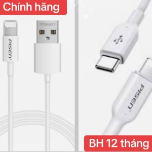 Dây sạc Pisen USB-lingtning Type C-lingtning Type C to Type C chính hãng BH 12 tháng