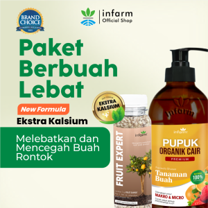 INFARM - Paket Pupuk Pelebat Buah Pupuk Penyubur dan Buah Organik POC Buah dan Fruit Expert Pupuk KCL MOP