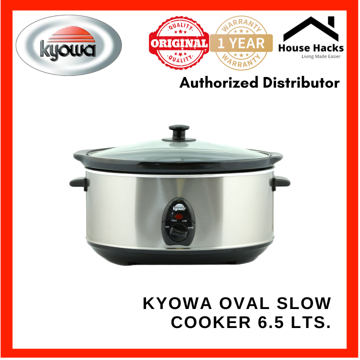 Kyowa Oval Slow Cooker 6.5L (Black/Silver) KW2856 (House Hacks) Lazada PH