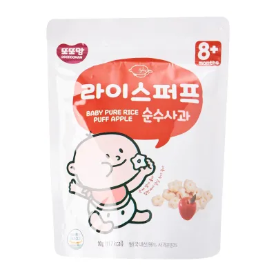 DDODDOMAM Baby Pure Rice Puffs Apple