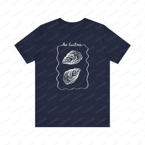 [Local Stock] VCC Minimalism Style Oyster Graphic Seafood Lover T Shirt Summer Casual Fashion Loose Short Sleeve Breathe Man Women Clothing
