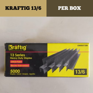 RJ Kraftig 13/6 Isi Staples Tembak Angin Manual Paku Refill Air Nailer Original Jok Motor