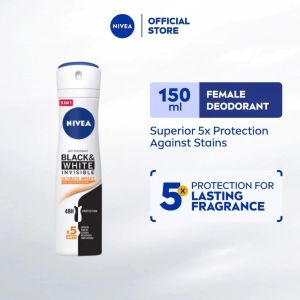 NIVEA Female Deodorant Black & White / Ultimate Impact Spray / No Stain / No Sweat / Anti Bacterial / Perfume / 150ml