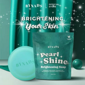 [PAKET HEMAT 3PCS] Bynads Pearl Shine Brightening Soap With 7% Niacinamide Sabun Batang Pencerah Badan Dan Wajah Face Soap By Bynads
