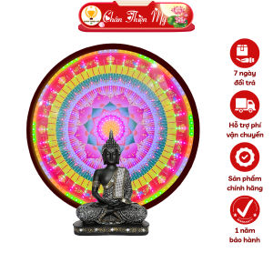 Hào Quang Led 32 Chương Trình Hoa Sen CHÂN THIỆN MỸ Đèn Trang Trí Bàn Thờ Cho Tượng Phật HQ-32CT-04