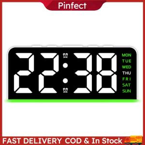 🚚3 Days Arrive🚚 LED Digital Alarm Clock Electronic Wall Clock Large Number Display Bedside Alarm Clock Desk Alarm Clock for Home Office
