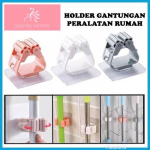 Gantungan sapu mop jepitan sapu mop holder sapu mop tempel alat jepit sapu mop MLH L12