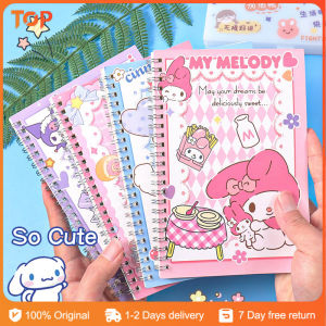 Sanrio A5 60 Pages Cartoon Coil Notebook Cute Mymelody Kuromi Cinnamoroll Sketchbook Diary