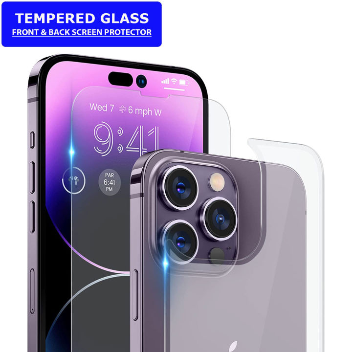 Tempered Glass Front Back for iPhone 15 14 13 12 11 XR X XS Pro Max Mini  Plus SE 6S 4S Screen Protector