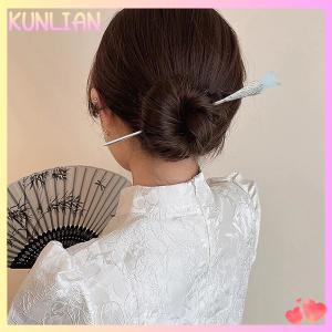 [KUNLIAN] ปิ่นปักผมแบบคลาสสิคของจีนสำหรับผู้หญิงปิ่นปักผมดอกไม้ผีเสื้อทำด้วยมือปิ่นปักผมเครื่องประดับผมเครื่องประดับผม