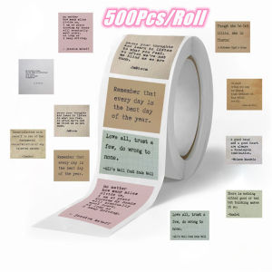 500 PCS/roll Retro Bible Phrase Stickers DIY Scrapbook Album Decoration Sealed Label Stickers