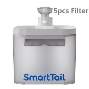 Lovinland Smarttail Pet đài phun nước cho mèo hoạt động bằng pin Không Dây 2.2L Tự Động họa tiết cún cưng thiết bị đựng nước uống Với Bộ Lọc Thông Minh Cảm Giác Cho Mèo Và Chó Im Lặng giảm tiếng ồn Thích Hợp Cho Mèo Và Chó Để Uống Nước