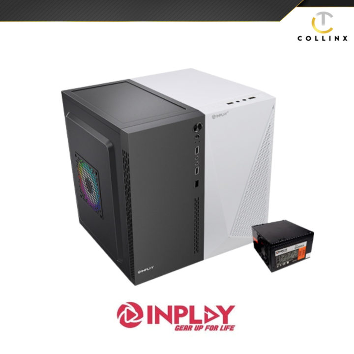 Inplay Lite X10 Black Gaming Pc Case With Free Power Supply Psu