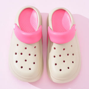 [Free Shipping] WomenS Thick-Soled Clogs Height-Increasing Non-Slip Summer Closed-Toe Half-Slippers Outdoor Wear Beach-Friendly Durable EVA Odor-Resistant Slippers