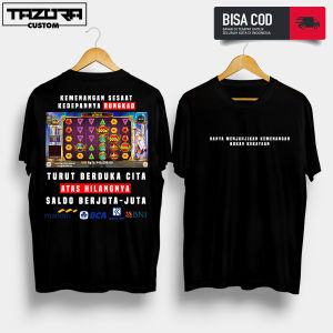 Kaos Slot Distro Murah Orijinal Keren Terlaris Kaos Viral Kaos Sablon / T-shirt Pria Atas pria Terbaru Cotton Combed 30s / Tazora custom