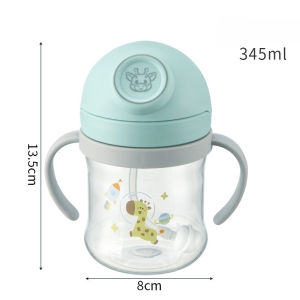 Spill Proof  Straw Cup with Handles for Kid Drinking Cup With Straw for Baby Water Milk Cup for Kid Training Cup