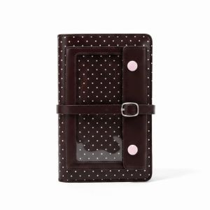 HUNIU High Aesthetics A6 Binder Journal Six Ring Portable Compact Itabag Planner Notebook Loose Leaf Stationery Sweet Kawaii Clear Window Diary Classroom Study
