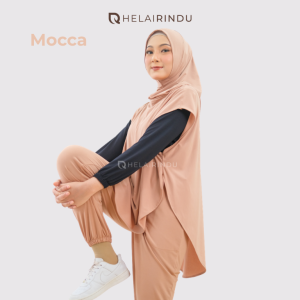 𝐇𝐄𝐋𝐀𝐈𝐑𝐈𝐍𝐃𝐔 - Setelan Hijab Olahraga dan Celana Bahan Royal Jersey Premium