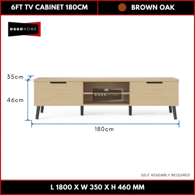 EsseHome 6ft 5ft 4ft TV Cabinet TV Console Living Table Meja TV Kabinet TV