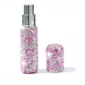 COOLSOOL 10ml Perfume Bottle Full Rhinestone Portable Storage Container Glass Refillable Bottles Makeup Tool