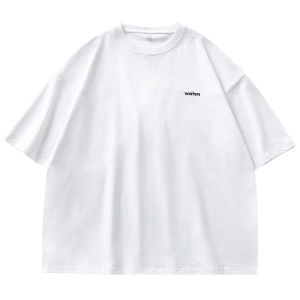 HELLO JIM Loose T shirt for men 300g Heavyweight Tshirt men back slit design 2023 new style  KA1787