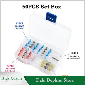 [Dale Dephne] 800PCS Hàn con dấu dây kết nối Kit nhiệt thu nhỏ mông dây điện thiết bị đầu cuối