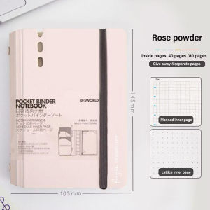 【📣SG Seller】A6 A7 Pocket-Sized Morandi Color Loose-leaf Notebook Journal Planner + 40 sheets