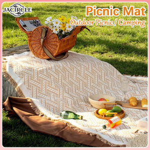 JACIRCLE Stylish Picnic Mat Foldable Camping Carpet Easy Carry Picnic Blanket Outdoor Camping Beach Travel