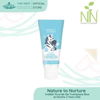 Nature to Nurture Toothpaste Toddler Fluoride Gel Toothpaste Blue (6 Months-2 Years Old)