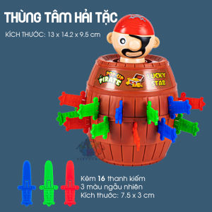 Đồ chơi thùng đâm hải tặc cực vui cho nhóm bạn bộ lớn 16 thanh kiếm