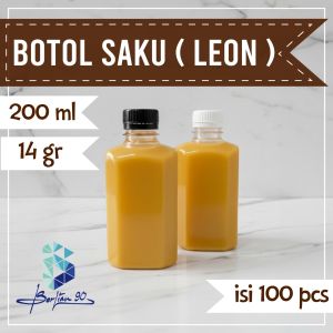 (100 PCS) Botol leon LN 200 ml Botol Plastik jus 200 ml Botol kopi unik free bubblewrap