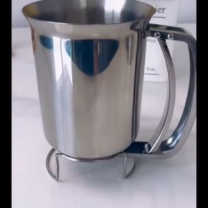 304 Stainless Steel Pancake Batter Dispenser for Baking Cupcakes Muffins Cooking Crepes Waffles Easyflow Spout Kitchen Bakery Tool for Baking Cupcakes Muffins Kitchen Baking Tools