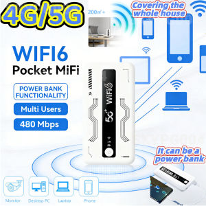5G/4G Pocket WiFi Router supports all SIM cards easy to carry and can also be used as a 20000mAh portable power bank