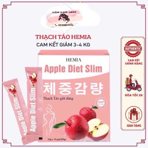 [CHÍNH HÃNG] Thạch Táo Giảm Cân Hemia Giarm Cân An Toàn Tại Nhà Giữ Dáng Hemia Apple Diet Slim Hộp 10 Gói Hàn Quốc. Chống Lão Hóa - Lazada