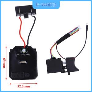【E-WOITD】 บอร์ดควบคุม1ชิ้น + สวิตซ์18V 21V 1ชิ้นสำหรับ Dayi 2106ประแจไฟฟ้าแบบไม่มีแปรงเมนบอร์ดอุปกรณ์เสริมสวิตช์เร็วแผงควบคุมแบบไร้แปรง