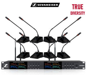 Sennheiser SKM9800 Professional Wireless Microphone System 8-Channel Handheld Lavalier with Bodypack Mics for Events Presentation