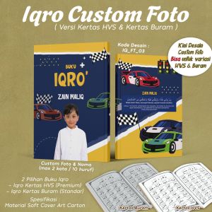 Adzkia35 Iqro Anak (Custom Nama dan Foto) / Buku Iqro Desain Custom Foto