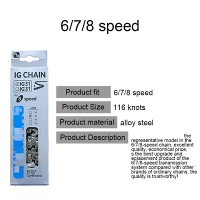 SMN Original Chain 6/7/8/9/10/11 Speed Steel Chain 116 Links Bike Bicycle MTB Chain High Quality Outdoor Cycling Bike