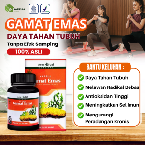 Suplemen Gamat Emas Acai Herbal - Kapsul Antioksidan Tinggi Multi-Pak Ekstrak Teripang Asli untuk Kesegar大自然