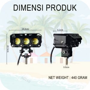 3 Mata Mini LED Driving Light Super Bright Dual Color para sa Pag-Tanggap Pag-Tuklas at Off Road