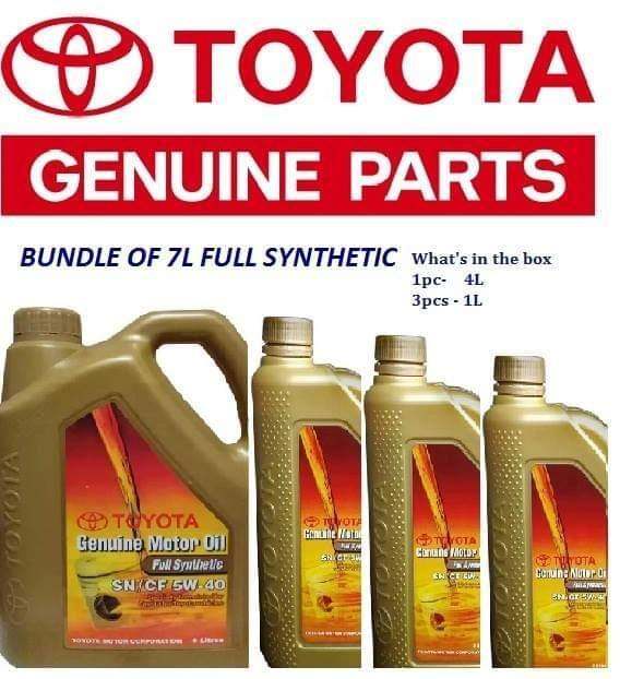 Toyota Genuine Motor Oil Full Synthetic 5W-40 - Bundle Of 7Liters ...