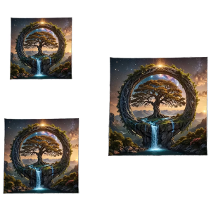 Tree Waterfall Tarots Tablecloth Divinations Card Table Cloth Tapestry Astrology Witchcrafts Deck Cloth Decoration