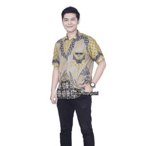 Batik Couple Lengan Pendek dan 7/8 Kemeja Batik Wanita Pria Blouse Batik nanas