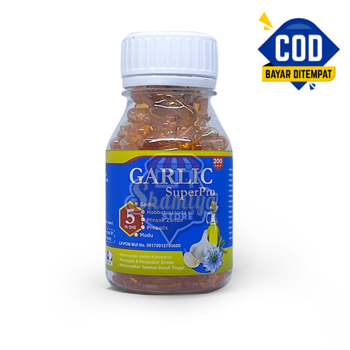 habatusauda garlic 5 in 1 garlic pro super herbal 200kpsl kolesterol jantung darah tinggi