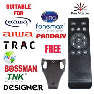 UNIVERSAL REMOTE CONTROL CEILING FAN SUITABLE FOR DAWA  AIWA  MERC TRAC  DESIGNER  FANDASY  TNK  BOSSMAN  SINO