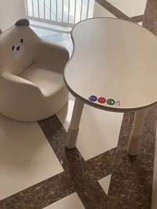 【LDIES】Study Table for Kids Living Childrens Peanut Table Baby Toy Game Anti-collision Lifting Kindergarten Writing Desk